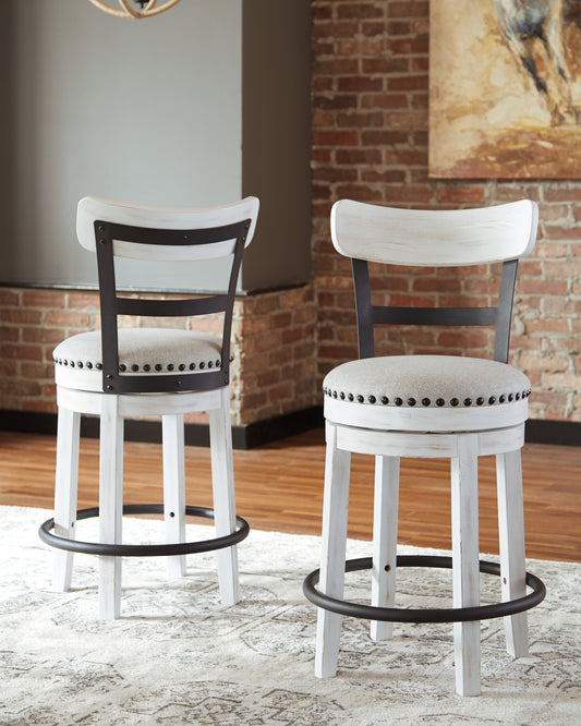 Cassel Furniture Outlet - Ashley Furniture - Valebeck Dining Room - UPH Swivel Stool (1/CN) / Black - D546-824