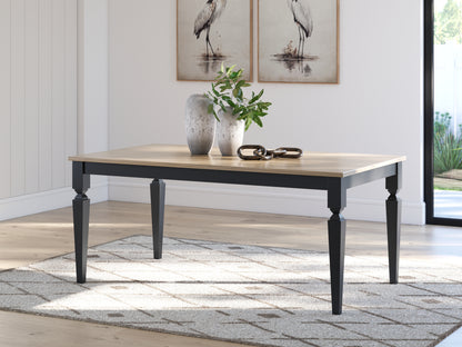 Cassel Furniture Outlet - Ashley Furniture - Brenkerton Dining Table - Rectangular Dining Room Table / Grayish Brown/Black - PCD591-25