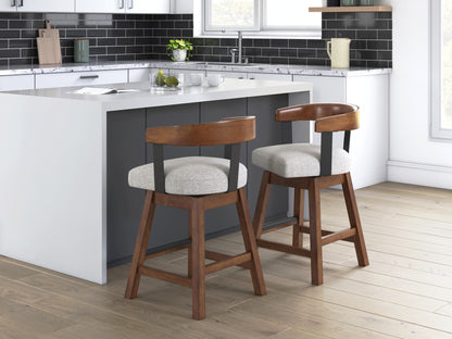 Cassel Furniture Outlet - Ashley Furniture - Ralene Dining Room - Counter Height Barstool (Set of 2) / Medium Brown - D594-224X2