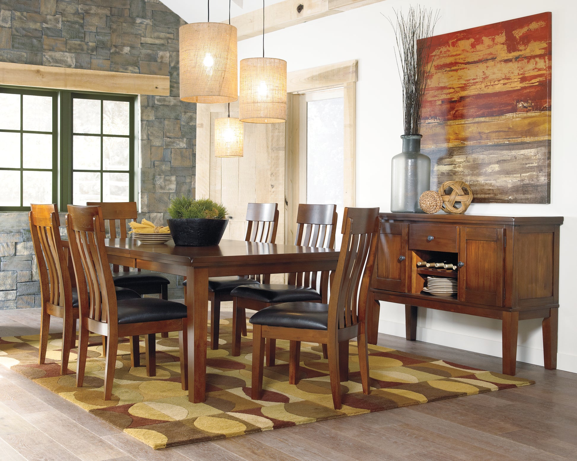 Cassel Furniture Outlet - Ashley Furniture - Ralene Dining Room - RECT DRM Butterfly EXT Table / Medium Brown - D594-35