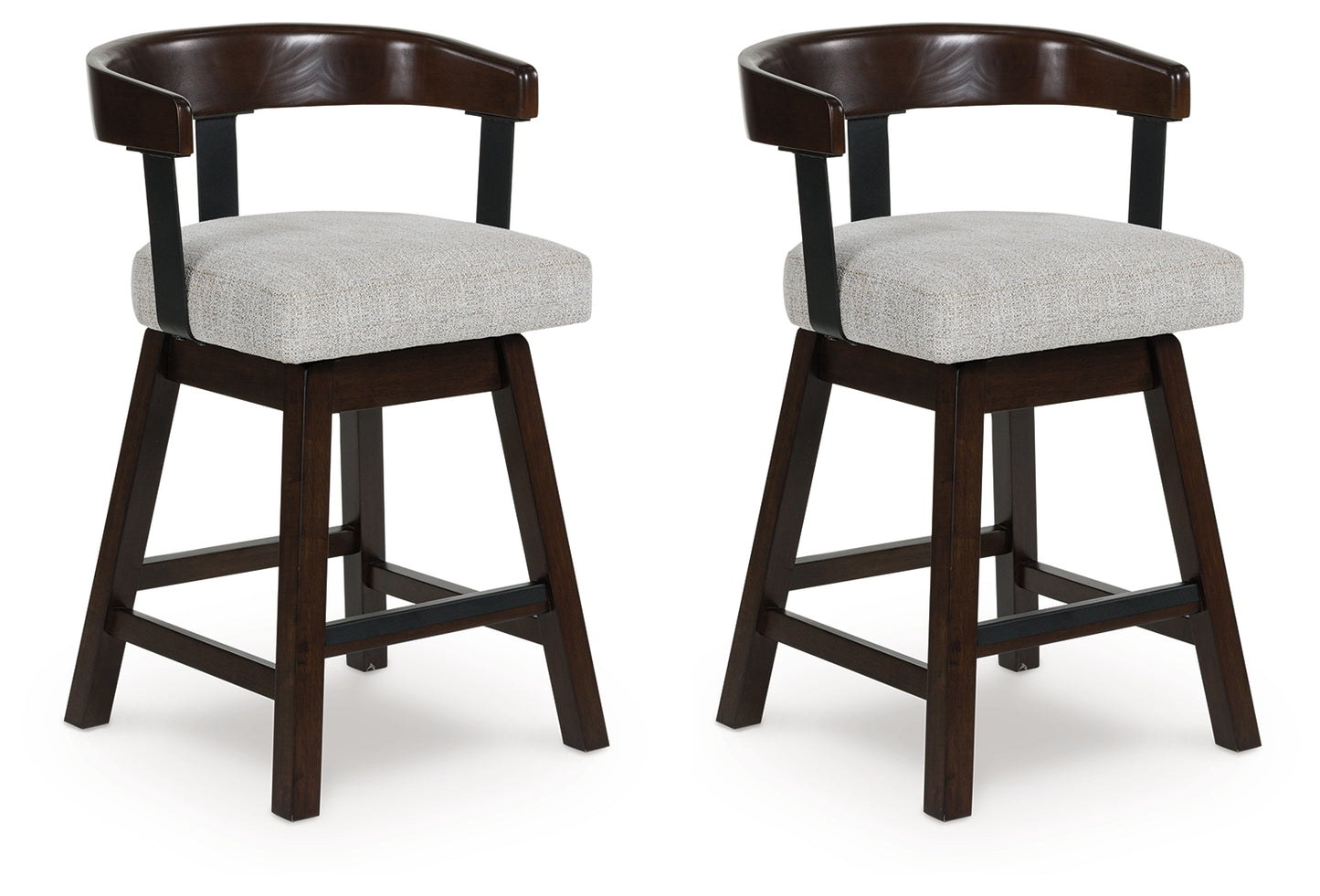 Cassel Furniture Outlet - Ashley Furniture - Haddigan Dining Room - Counter Height Barstool (Set of 2) / Dark Brown - D596-224X2