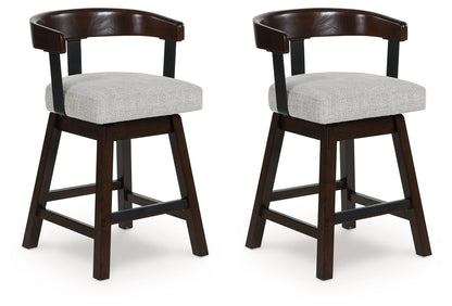 Cassel Furniture Outlet - Ashley Furniture - Haddigan Dining Room - Counter Height Barstool (Set of 2) / Dark Brown - D596-224X2