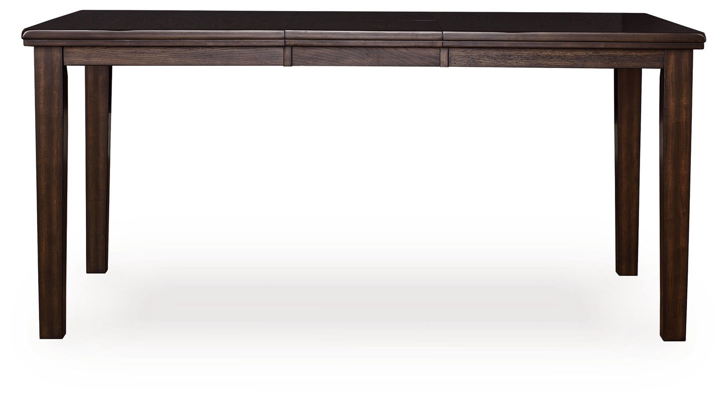 Cassel Furniture Outlet - Ashley Furniture - Haddigan Dining Room - DRM Counter Butterfly EXT TBL / Dark Brown - D596-32