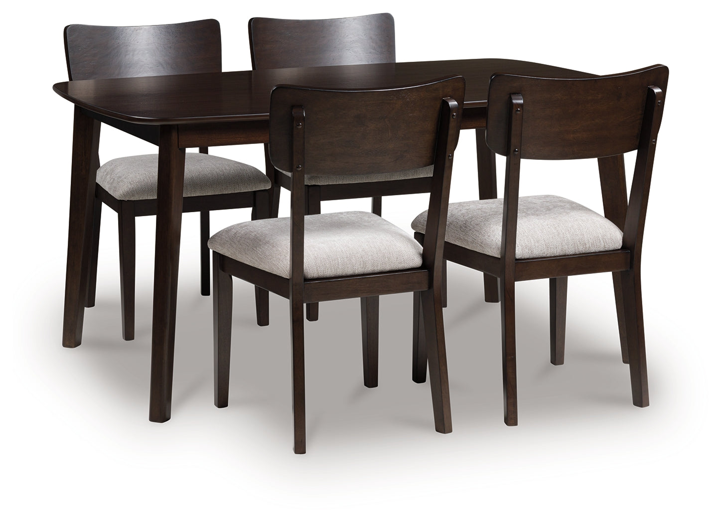 Cassel Furniture Outlet - Ashley Furniture - Mallenette Dining Table and 4 Chairs (Set of 5) - Dining Room Table Set (5/CN) / Merlot - PCD607-225