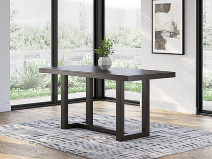 Cassel Furniture Outlet - Ashley Furniture - Neymorton Dining Room - RECT Dining Room Counter Table / Dark Grayish Brown - D618-13