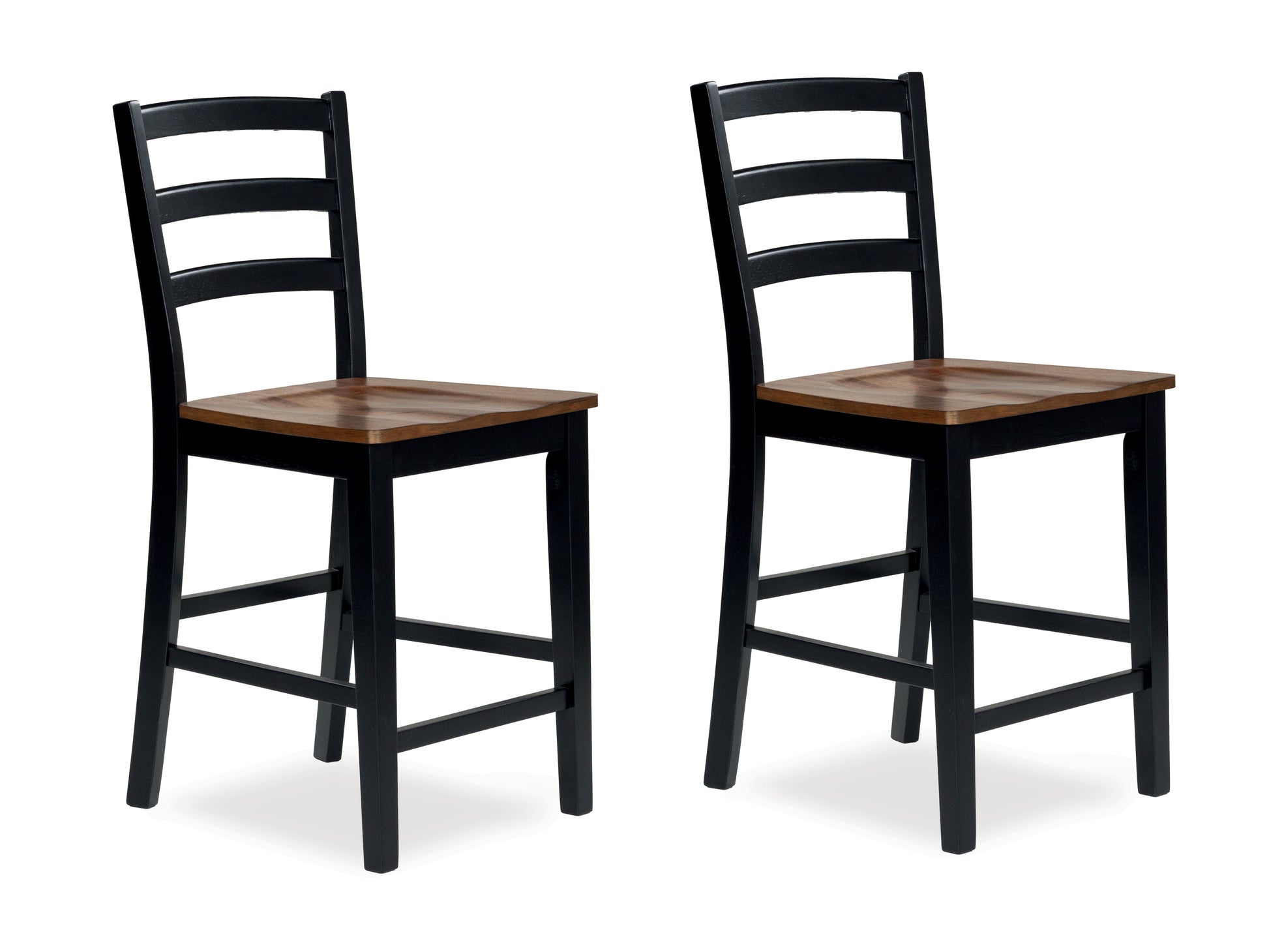 Cassel Furniture Outlet - Ashley Furniture - Wildenauer Dining Room - Counter Height Barstool (Set of 2) / Brown/Black - D634-124X2