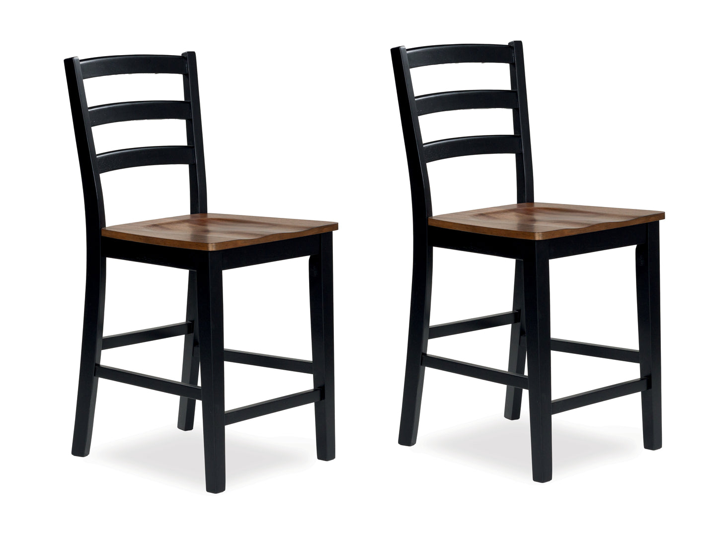 Cassel Furniture Outlet - Ashley Furniture - Wildenauer Dining Room - Counter Height Barstool (Set of 2) / Brown/Black - D634-124X2