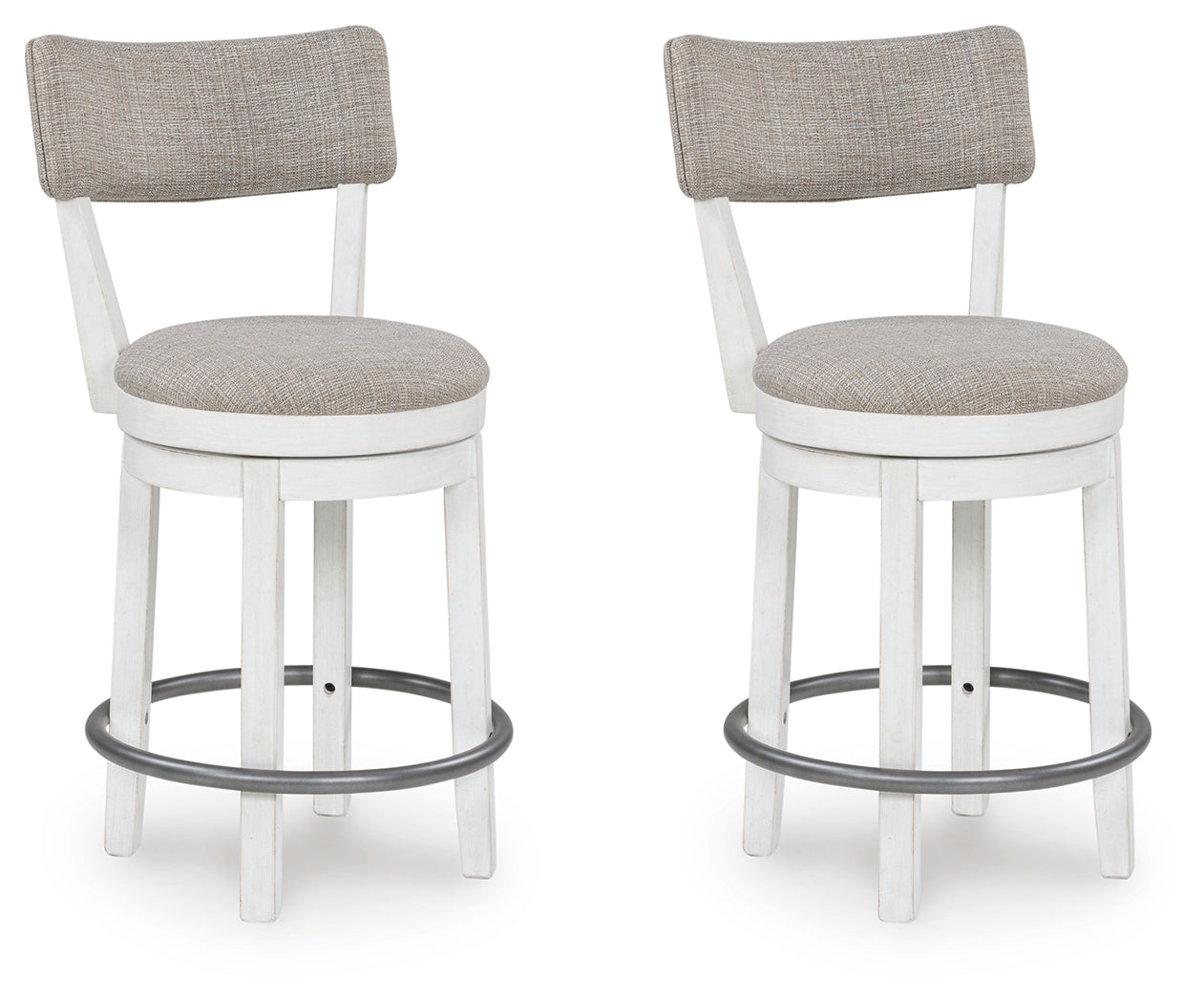 Cassel Furniture Outlet - Ashley Furniture - Robbinsdale Dining Room - Counter Height Barstool (Set of 2) / Antique White - D642-224X2