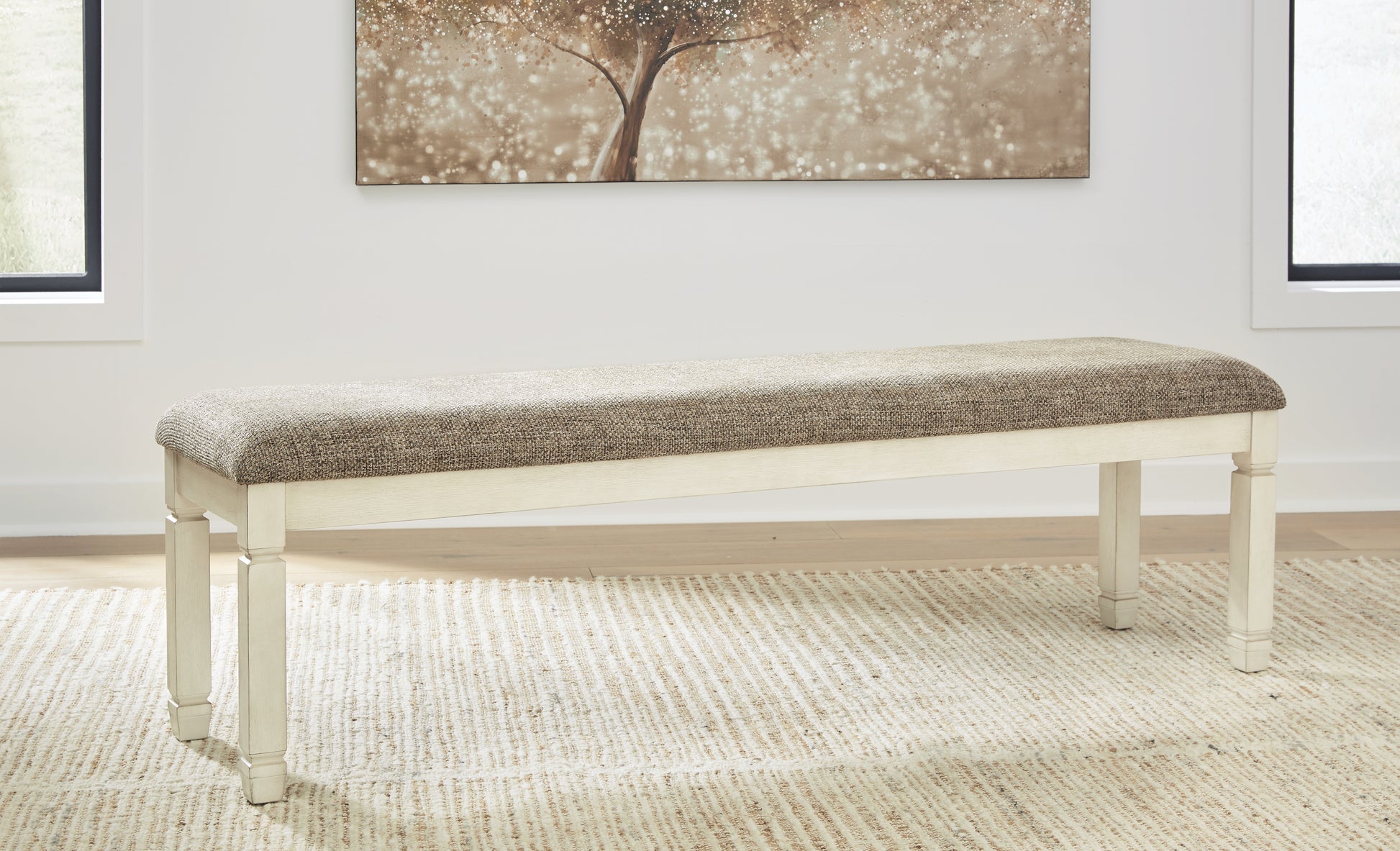 Cassel Furniture Outlet - Ashley Furniture - Bolanburg Dining Room - Extra Large UPH DRM Bench / Two-tone - D647-08