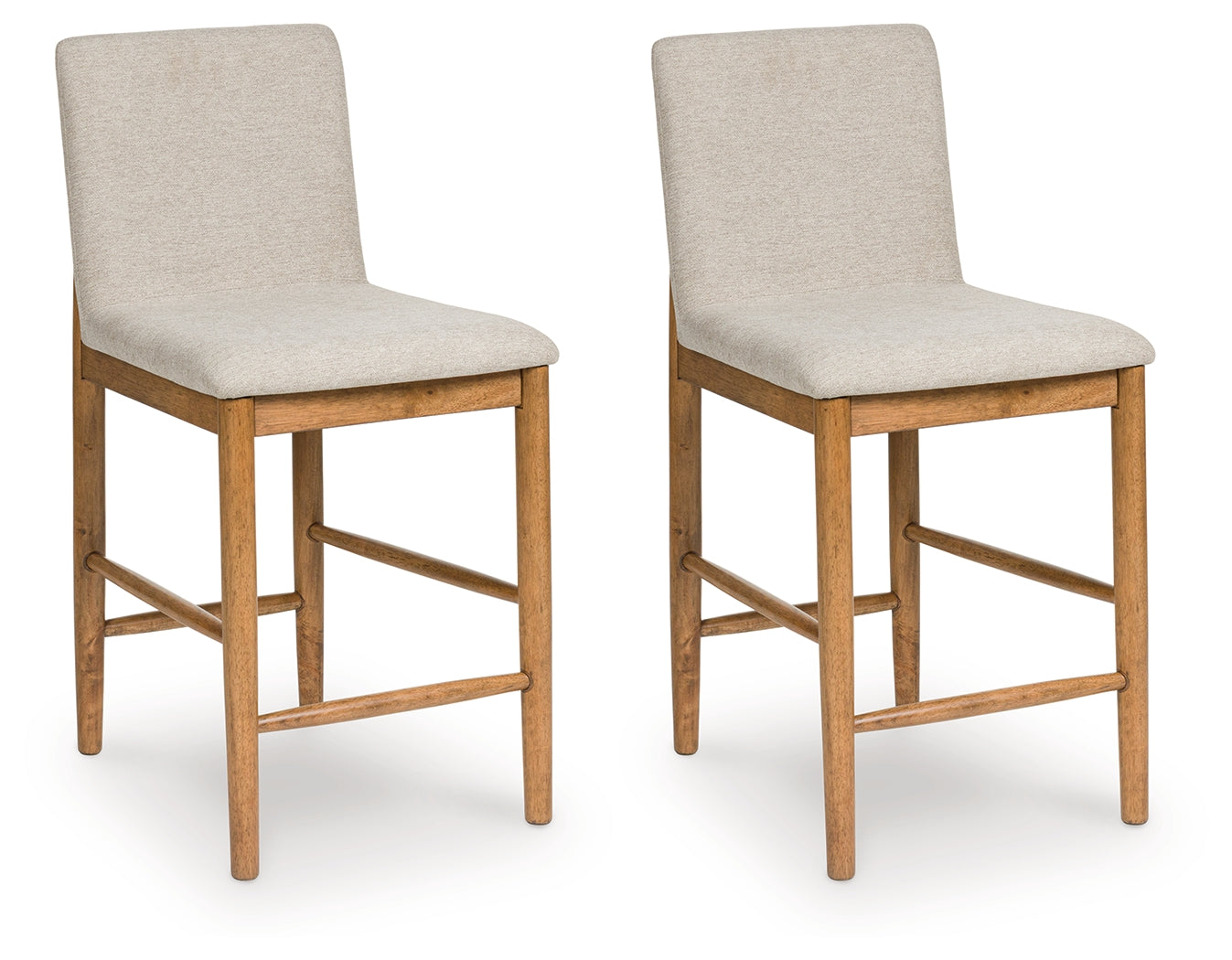 Cassel Furniture Outlet - Ashley Furniture - Isanti Dining Room - Counter Height Barstool (Set of 2) / Light Brown - D752-124X2
