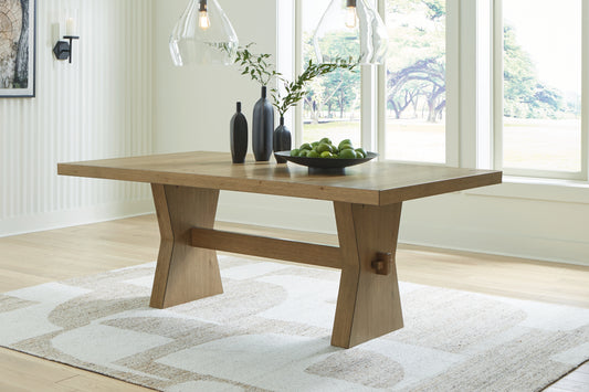 Cassel Furniture Outlet - Ashley Furniture - Galliden Dining Room - RECT Dining Room EXT Table / Black/Brown - D841-55