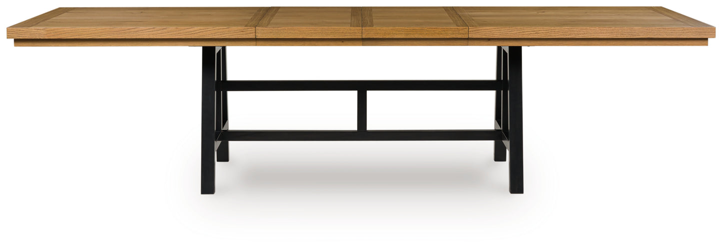 Cassel Furniture Outlet - Ashley Furniture - Galliden Dining Room - RECT Dining Room EXT Table / Black/Brown - D841-55