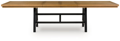 Cassel Furniture Outlet - Ashley Furniture - Galliden Dining Room - RECT Dining Room EXT Table / Black/Brown - D841-55