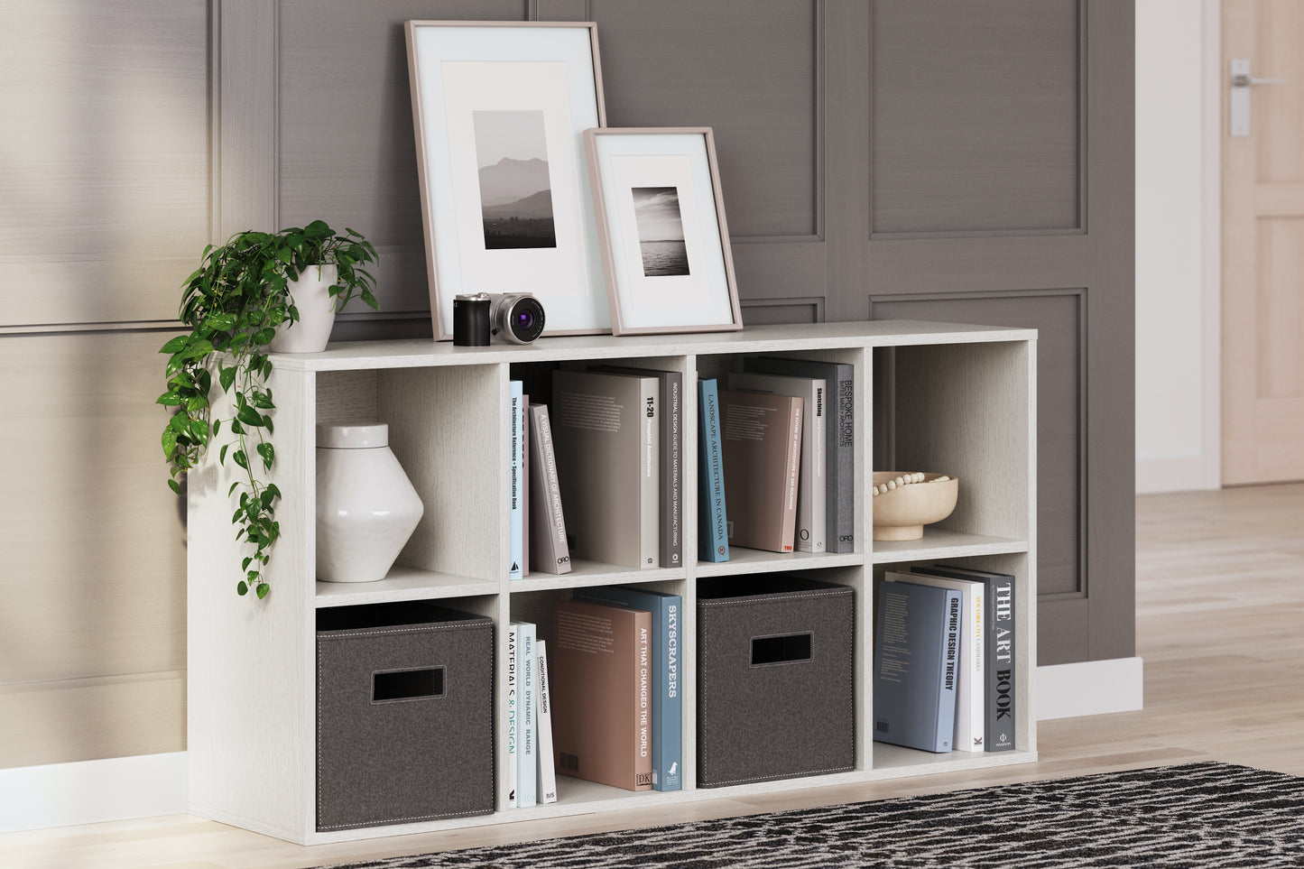 Cassel Furniture Outlet - Ashley Furniture - Aprilyn Eight Cube Organizer - Eight Cube Organizer / White - EA1024-4X2