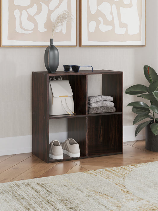 Cassel Furniture Outlet - Ashley Furniture - Glosmount Four Cube Organizer - Four Cube Organizer / Cherry/Light Brown - EA1055-2X2