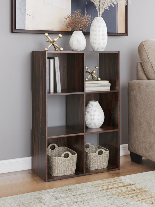 Cassel Furniture Outlet - Ashley Furniture - Glosmount Six Cube Organizer - Six Cube Organizer / Cherry/Light Brown - EA1055-3X2