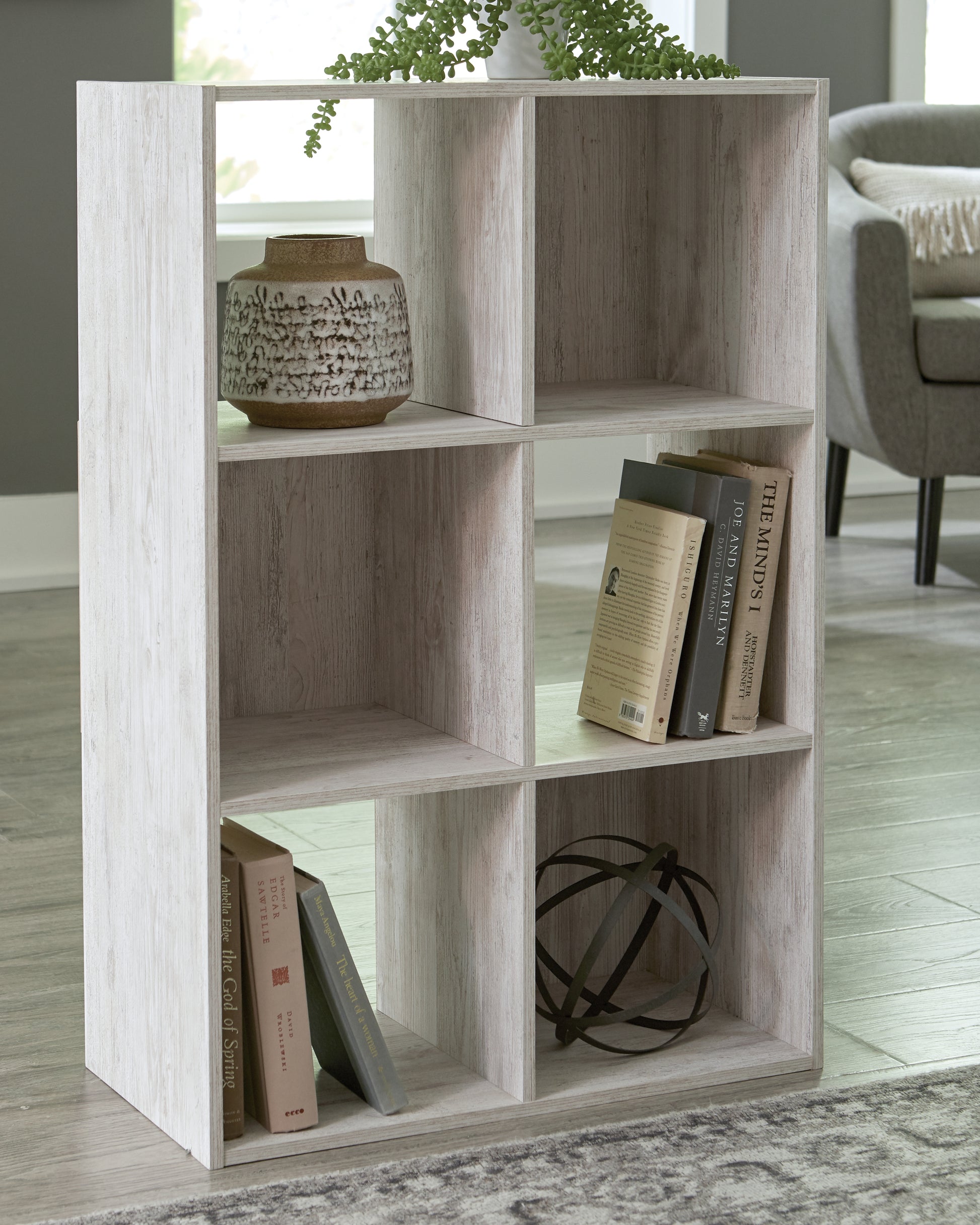 Cassel Furniture Outlet - Ashley Furniture - Paxberry Six Cube Organizer - Six Cube Organizer / Whitewash - EA1811-3X2