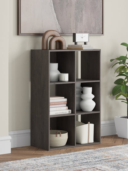Cassel Furniture Outlet - Ashley Furniture - Piperton Six Cube Organizer - Six Cube Organizer / Charcoal - EA5514-3X2
