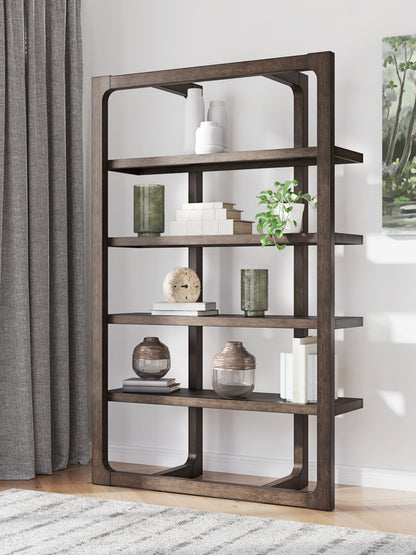 Cassel Furniture Outlet - Ashley Furniture - Breckington Bookcase - Bookcase / Dark Brown - H556-70