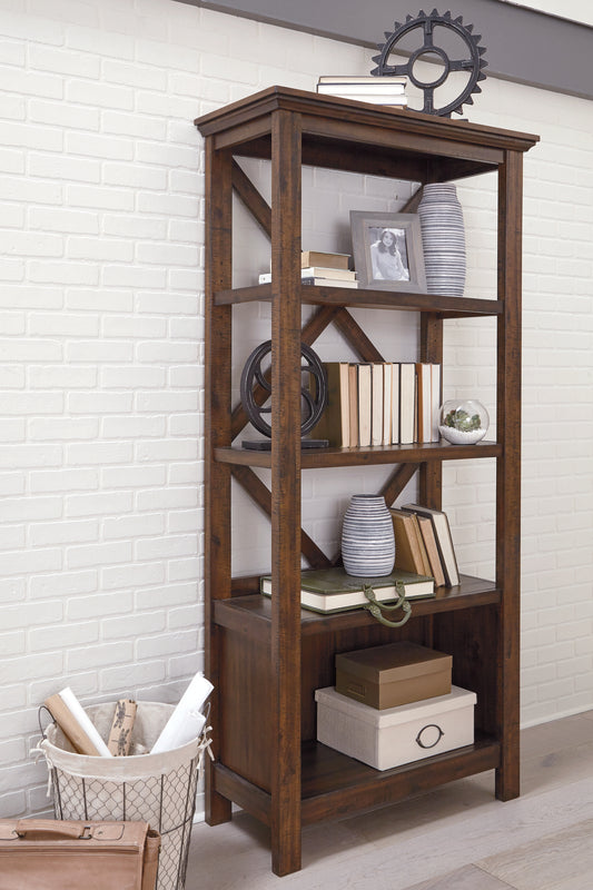 Cassel Furniture Outlet - Ashley Furniture - Baldridge Bookcase - Large Bookcase / Rustic Brown - H675-17
