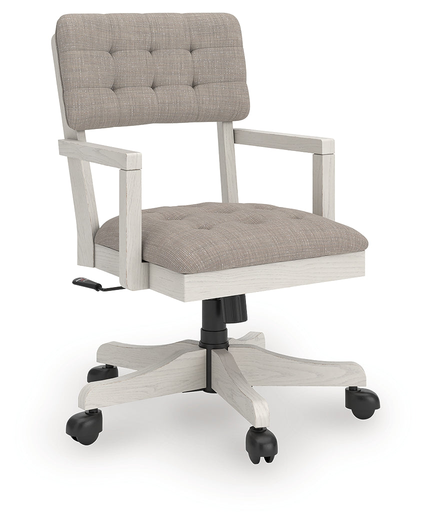 Cassel Furniture Outlet - Ashley Furniture - Robbinsdale Home Office Desk Chair - Home Office Desk Chair (1/CN) / Antique White - H742-01A