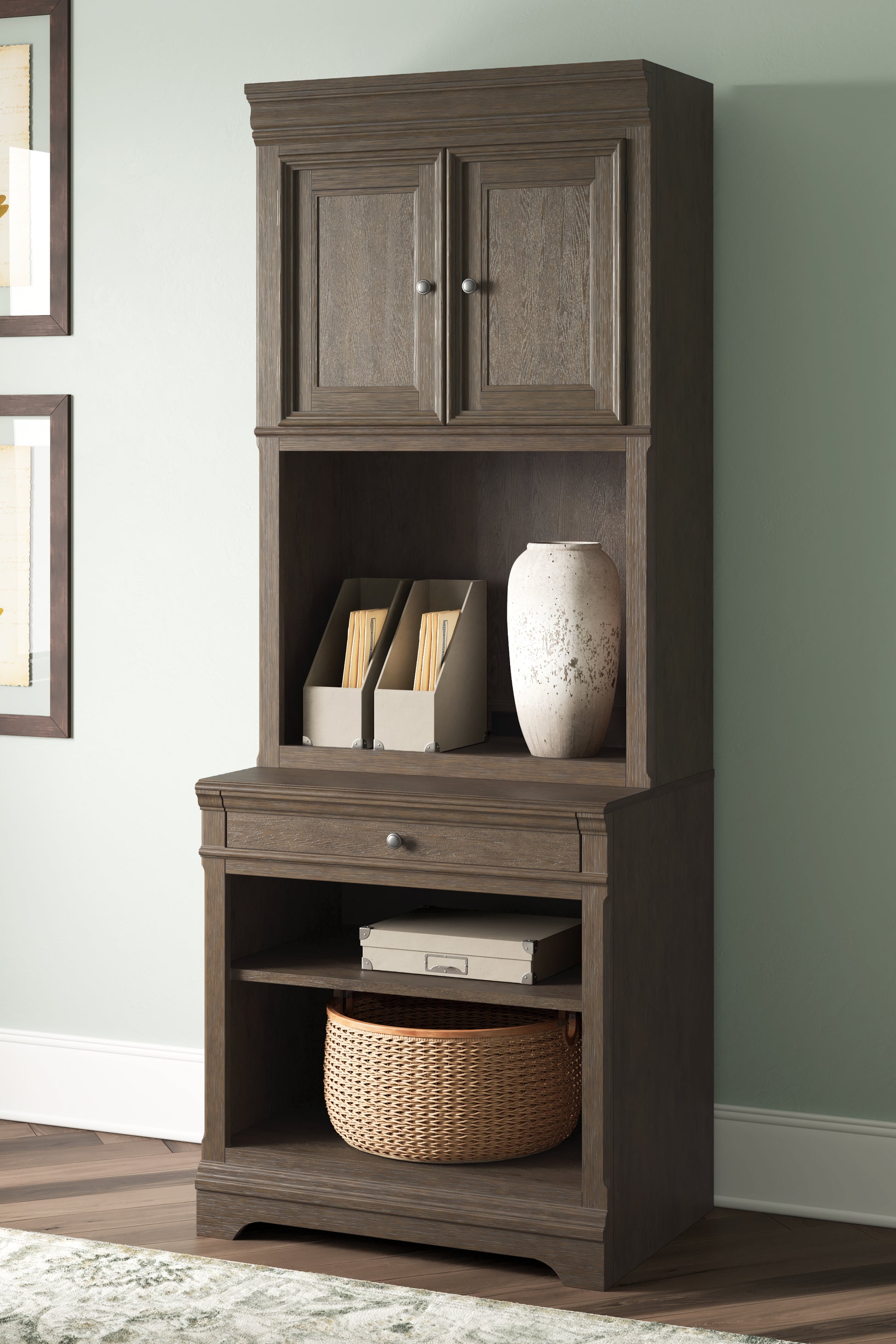 Cassel Furniture Outlet - Ashley Furniture - Janismore Bookcase - Bookcase / Weathered Gray - H776H7