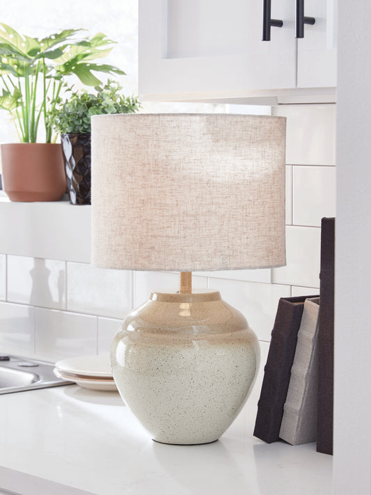 Cassel Furniture Outlet - Ashley Furniture - Waldish Lighting - Metal Table Lamp (1/CN) / Cream/Beige - L200204