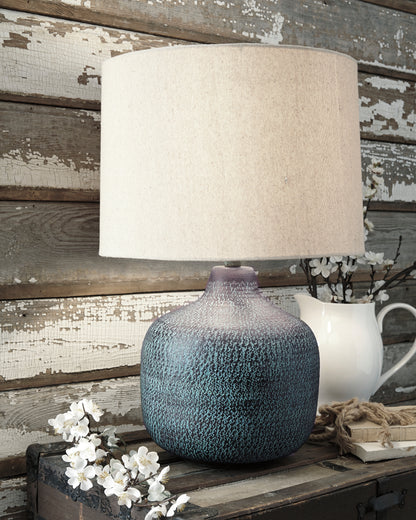 Cassel Furniture Outlet - Ashley Furniture - Malthace Lighting - Table Lamp (Set of 2) / Patina - L207304X2
