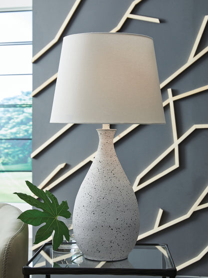 Cassel Furniture Outlet - Ashley Furniture - Wyattford Lighting - Metal Table Lamp (1/CN) / White/Black - L207614