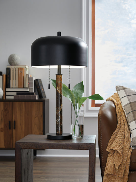 Cassel Furniture Outlet - Ashley Furniture - Alanbert Lighting - Metal Table Lamp (1/CN) / Brown/Black - L208454