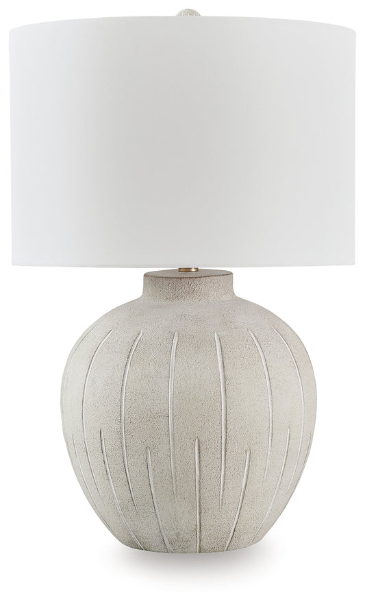 Cassel Furniture Outlet - Ashley Furniture - Calbert Lighting - Poly Table Lamp (1/CN) / Warm Gray - L235824
