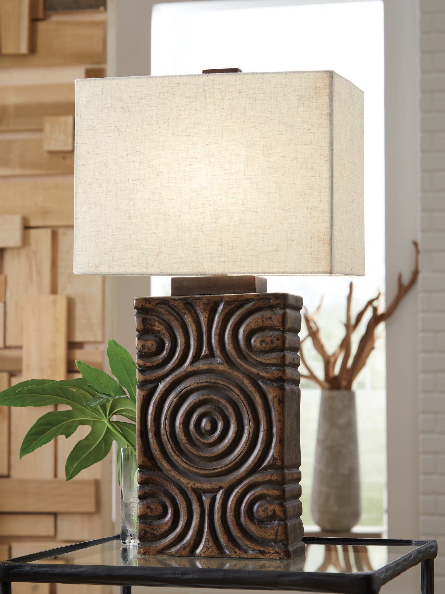 Cassel Furniture Outlet - Ashley Furniture - Heathbury Lighting - Paper Table Lamp (1/CN) / Antique Brown - L235964