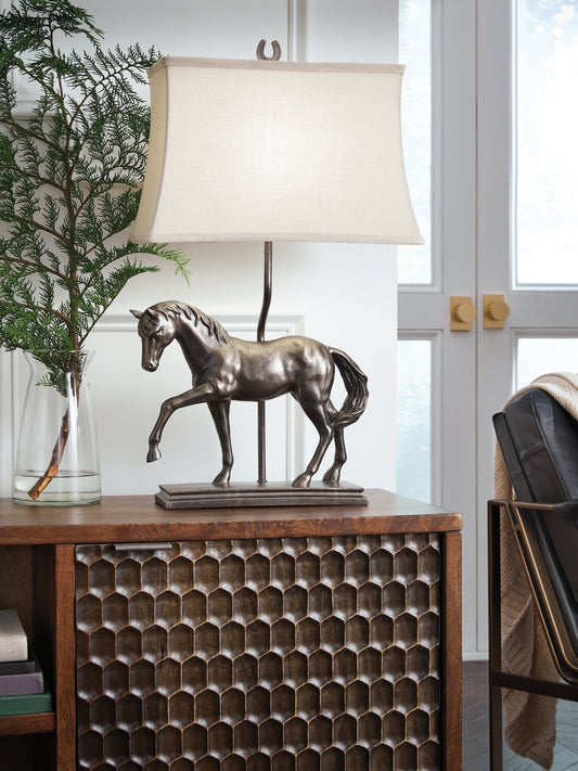 Cassel Furniture Outlet - Ashley Furniture - Sandorman Lighting - Poly Table Lamp (1/CN) / Bronze Finish - L317044