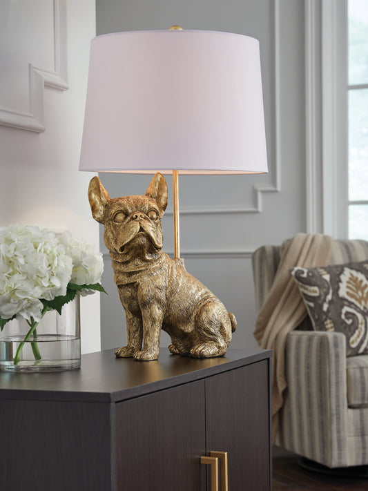 Cassel Furniture Outlet - Ashley Furniture - Wadeland Lighting - Poly Table Lamp (1/CN) / Gold Finish - L317054