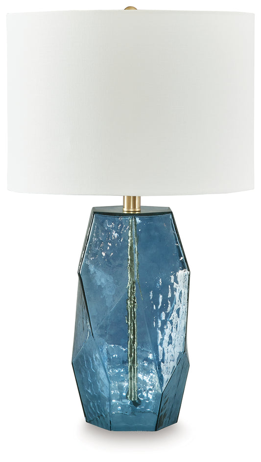 Cassel Furniture Outlet - Ashley Furniture - Tallow Lighting - Glass Table Lamp (1/CN) / Blue - L430854