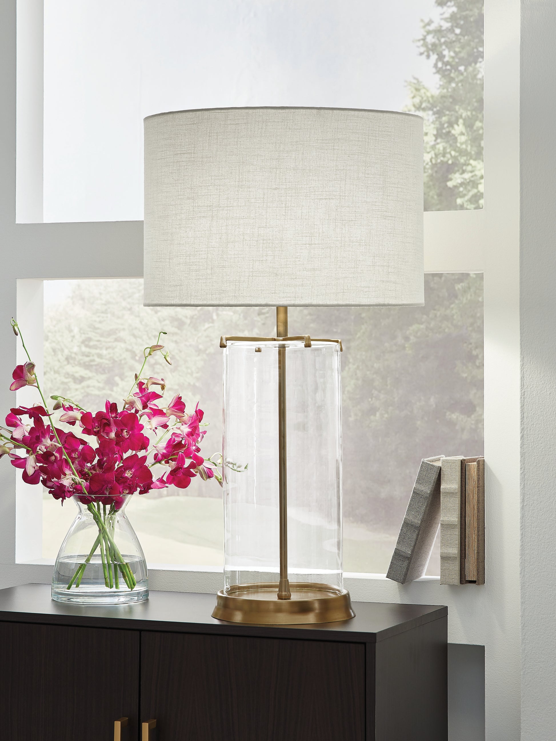 Cassel Furniture Outlet - Ashley Furniture - Gizeh Lighting - Glass Table Lamp (1/CN) - L430954