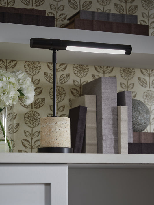 Cassel Furniture Outlet - Ashley Furniture - Vinmour Lighting - Metal Desk Lamp (1/CN) / Brown/Beige - L734402