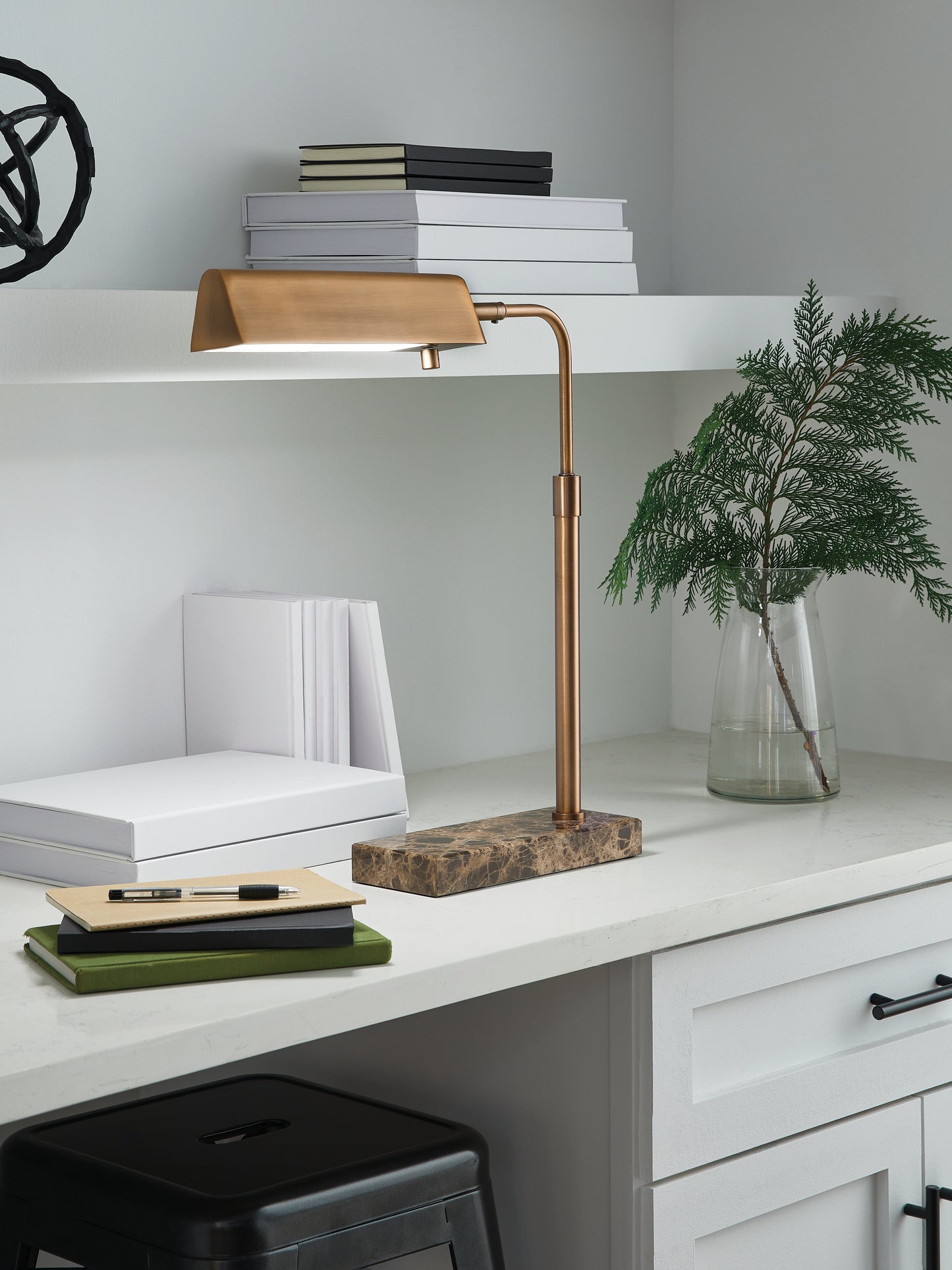 Cassel Furniture Outlet - Ashley Furniture - Yafe Lighting - Metal Desk Lamp (1/CN) / Bronze Finish - L734412