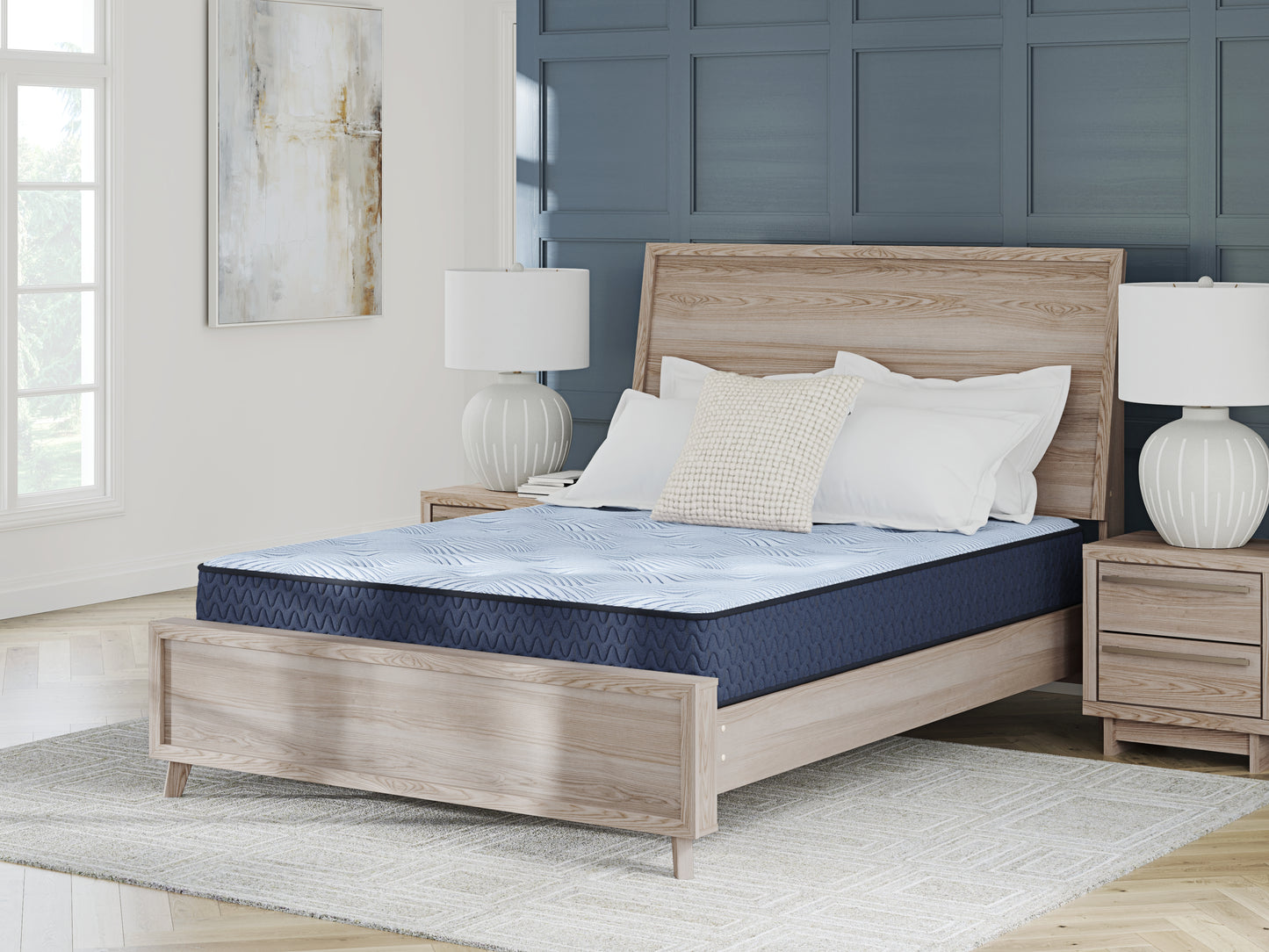 Cassel Furniture Outlet - Ashley Furniture - Peak 2.0 10 Hybrid Mattresses - Queen / Light Blue - M20231