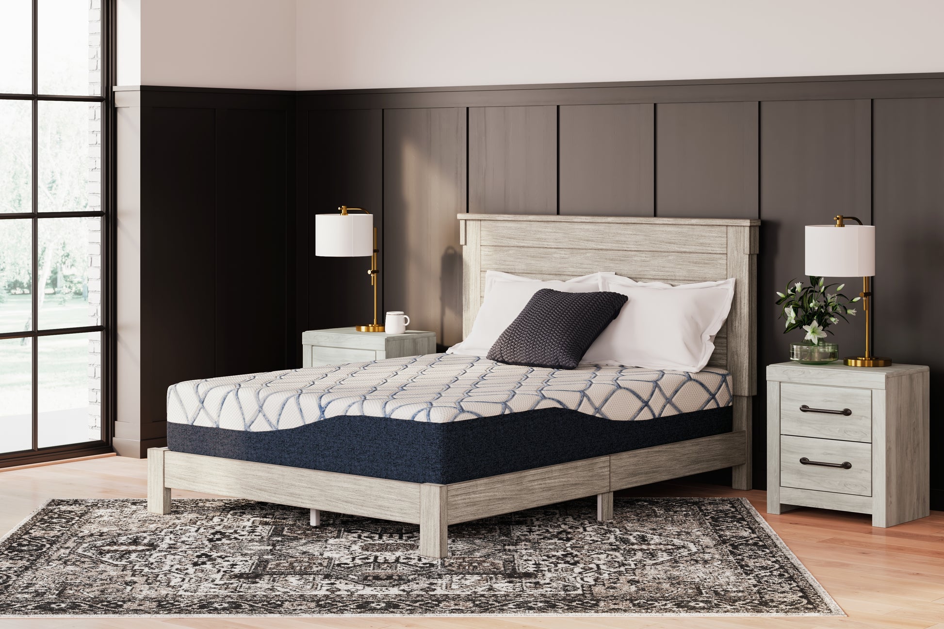 Cassel Furniture Outlet - Ashley Furniture - 12 Inch Chime Elite 2.0 Mattresses - Full / White/Blue - M42621