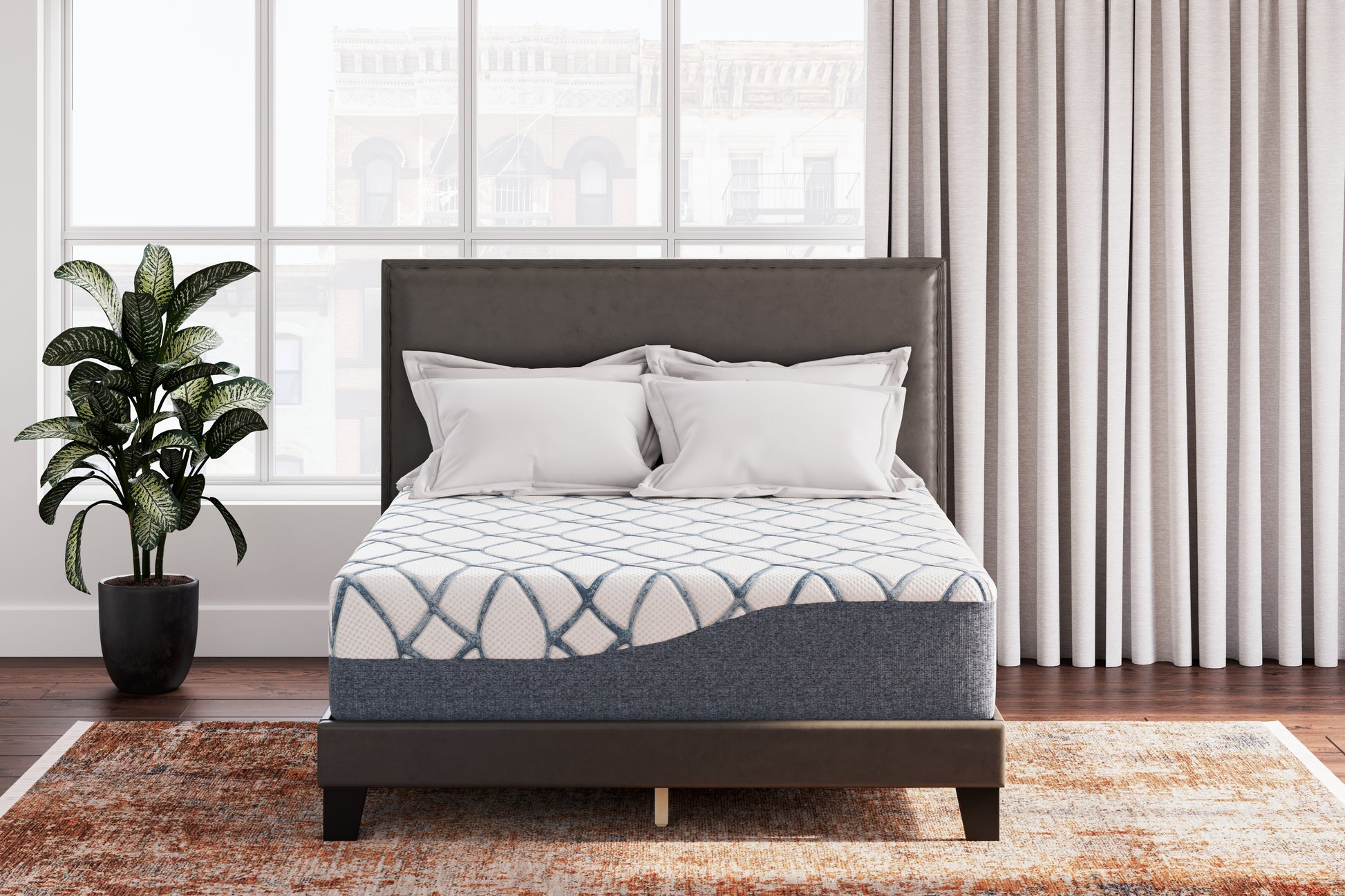 Cassel Furniture Outlet - Ashley Furniture - 14 Inch Chime Elite 2.0 Mattresses - California King / White/Blue - M42751