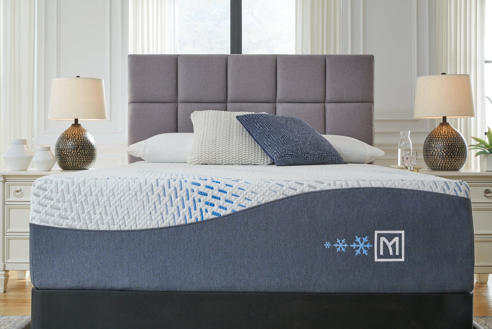 Cassel Furniture Outlet - Ashley Furniture - Millennium Cushion Firm Gel Memory Foam Hybrid Mattresses - Queen / White - M50731