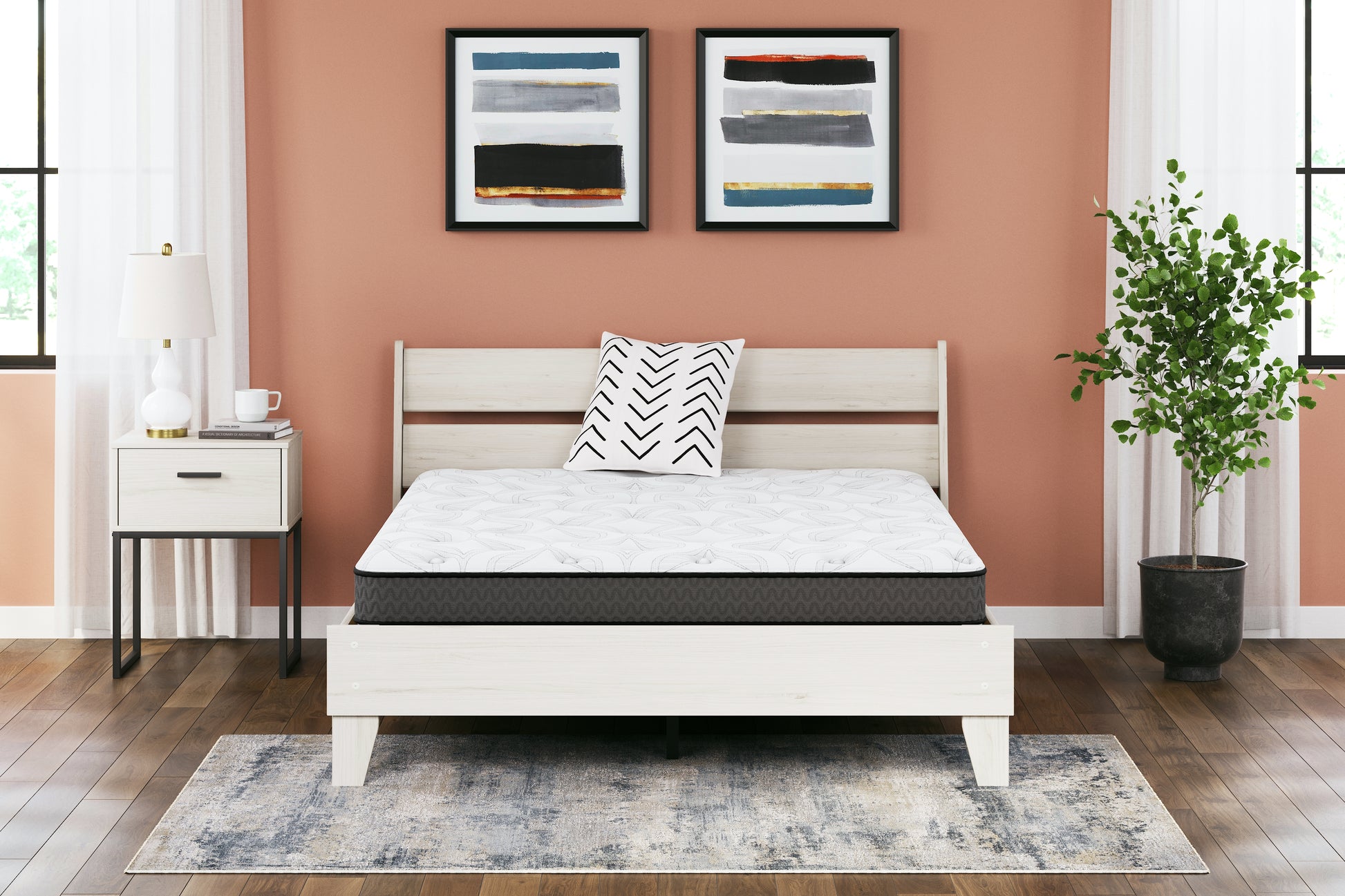 Cassel Furniture Outlet - Ashley Furniture - 8 Inch Bonnell Hybrid Mattresses - Full / White - M58721