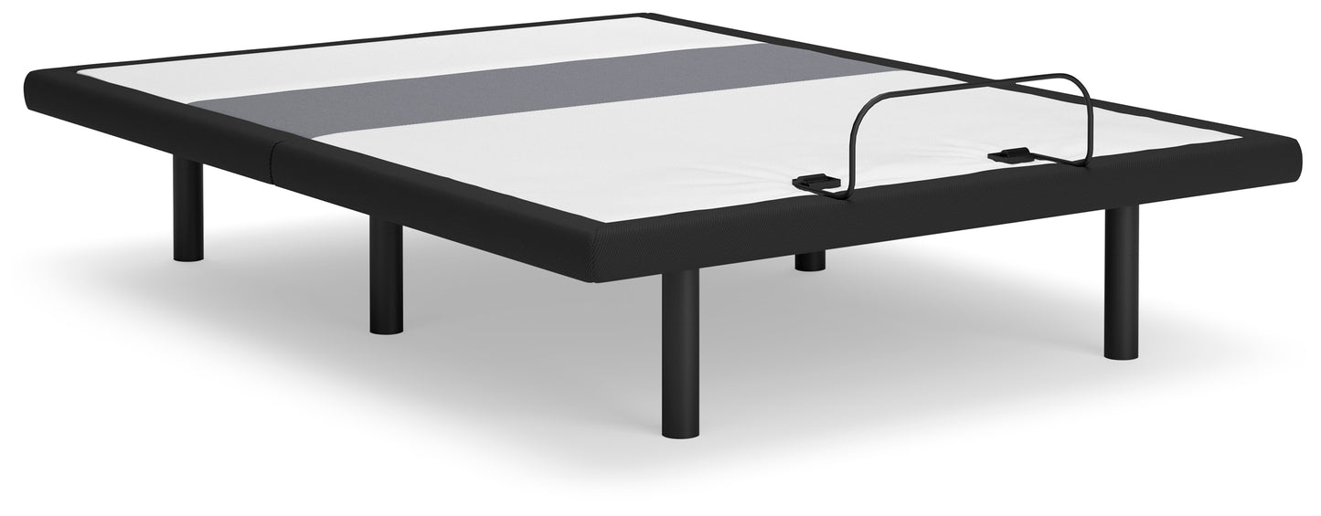 Cassel Furniture Outlet - Ashley Furniture - Best Base with Lumbar and Audio Queen Adjustable Base - Queen Adjustable Base / Charcoal Gray - M5X532