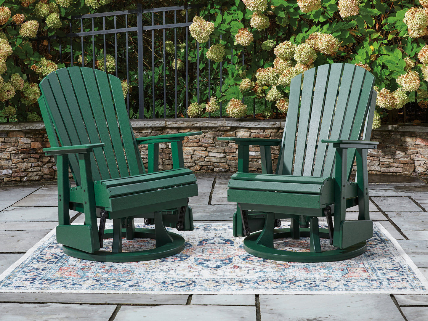 Cassel Furniture Outlet - Ashley Furniture - Shell Beach Outdoor - Swivel Glider Chair - PCP115-820
