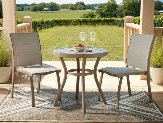Cassel Furniture Outlet - Ashley Furniture - Mission Beach Outdoor - Chairs w/Table Set (3/CN) / Beige - PCP200-050