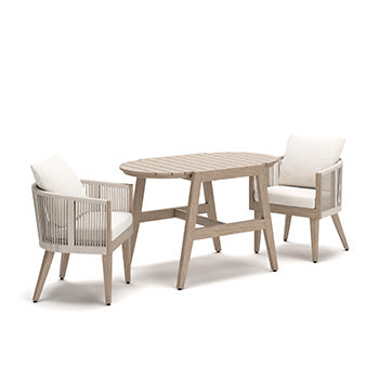 Cassel Furniture Outlet - Ashley Furniture - Ivory Vine Outdoor - Chairs w/CUSH/Table Set (3/CN) - PCP352-050