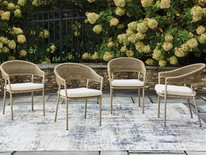 Cassel Furniture Outlet - Ashley Furniture - Orchard Beach Outdoor - Arm Chair With Cushion (4/CN) - PCP373-601A