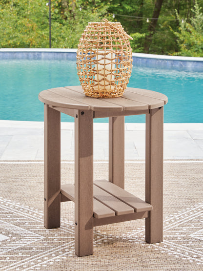 Cassel Furniture Outlet - Ashley Furniture - Grover Beach Outdoor - Oval End Table / Driftwood - PCP422-706