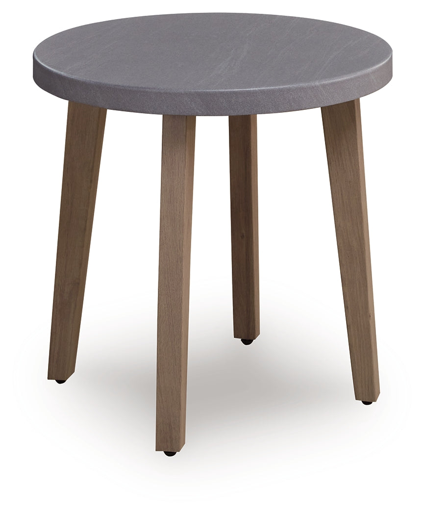 Cassel Furniture Outlet - Ashley Furniture - Harmony Headlands Outdoor - Swivel Lounge w/ Cushion / Natural/Gray - PCP428-821